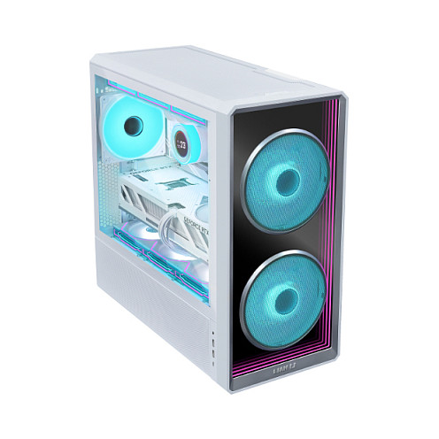 Kasë PC Lian Li LANCOOL 217 INF / Midi Tower / ATX / Tempered Glass / ARGB - Bardhe - 2