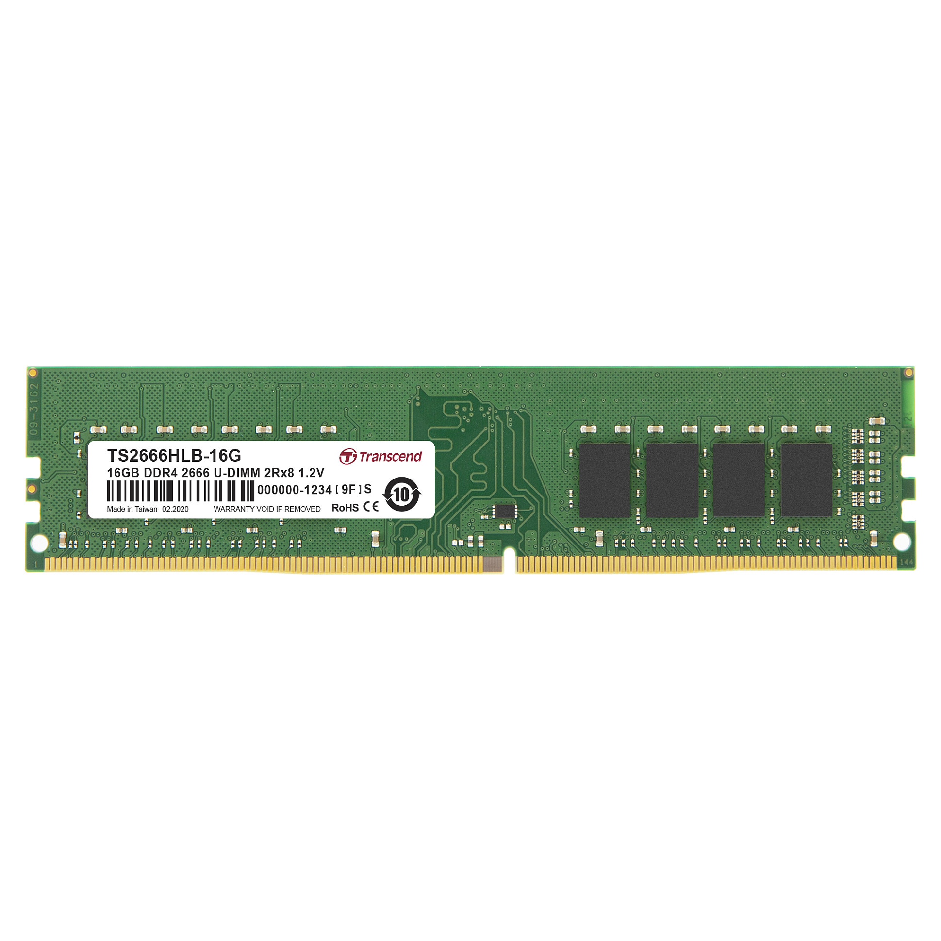 RAM Memorie DDR4 Transcend TSModul 16GB /2666MHz CL19 UDIMM / TS2666HLB / 16G - 2