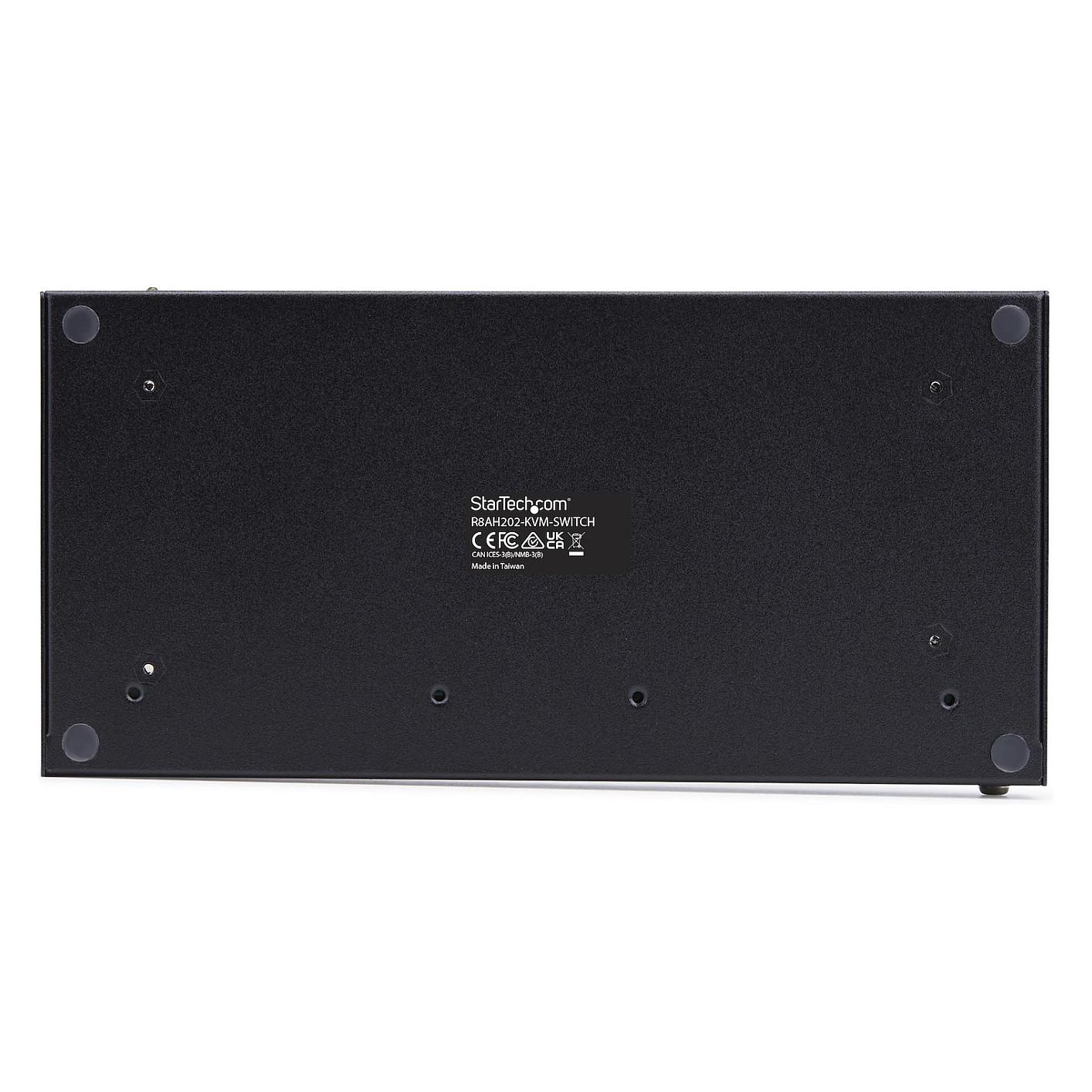 KVM Switch StarTech.com R8AH202-KVM-SWITCH, 8 porta, HDMI 2.0, 4K 60Hz, USB 2.0, Audio, Rack 1U, TAA - Zezë - 5