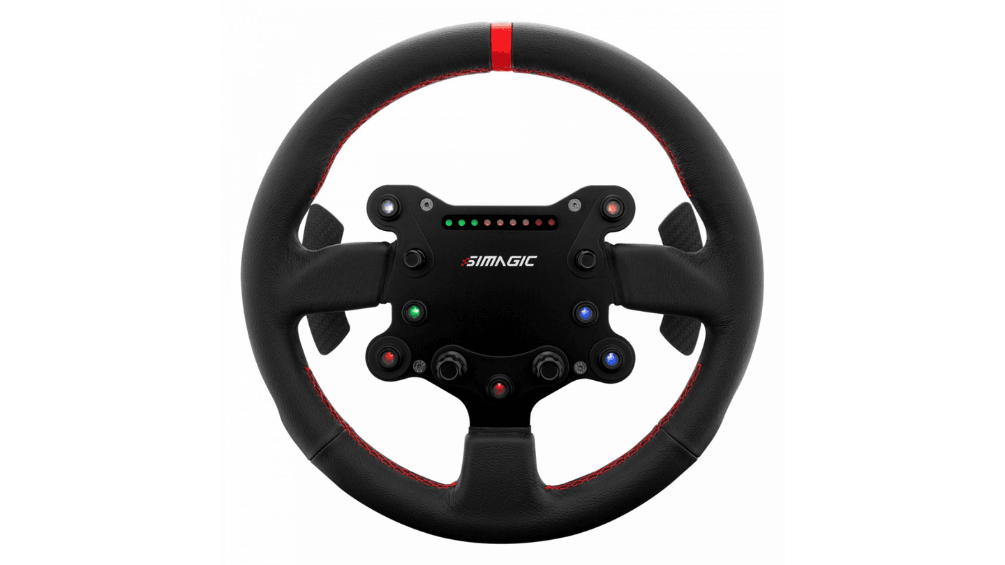 Timon Simagic GTS / GT / 300mm / Lëkurë / HALL Magnetic Paddles / 7 Butona RGB / QR50 / PC - Zezë - 1