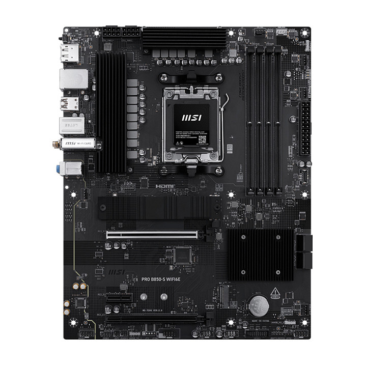 Pllakë Amë AMD AM5 MSI PRO B850-S WIFI 6E / ATX / DDR5 / HDMI+DP - 1