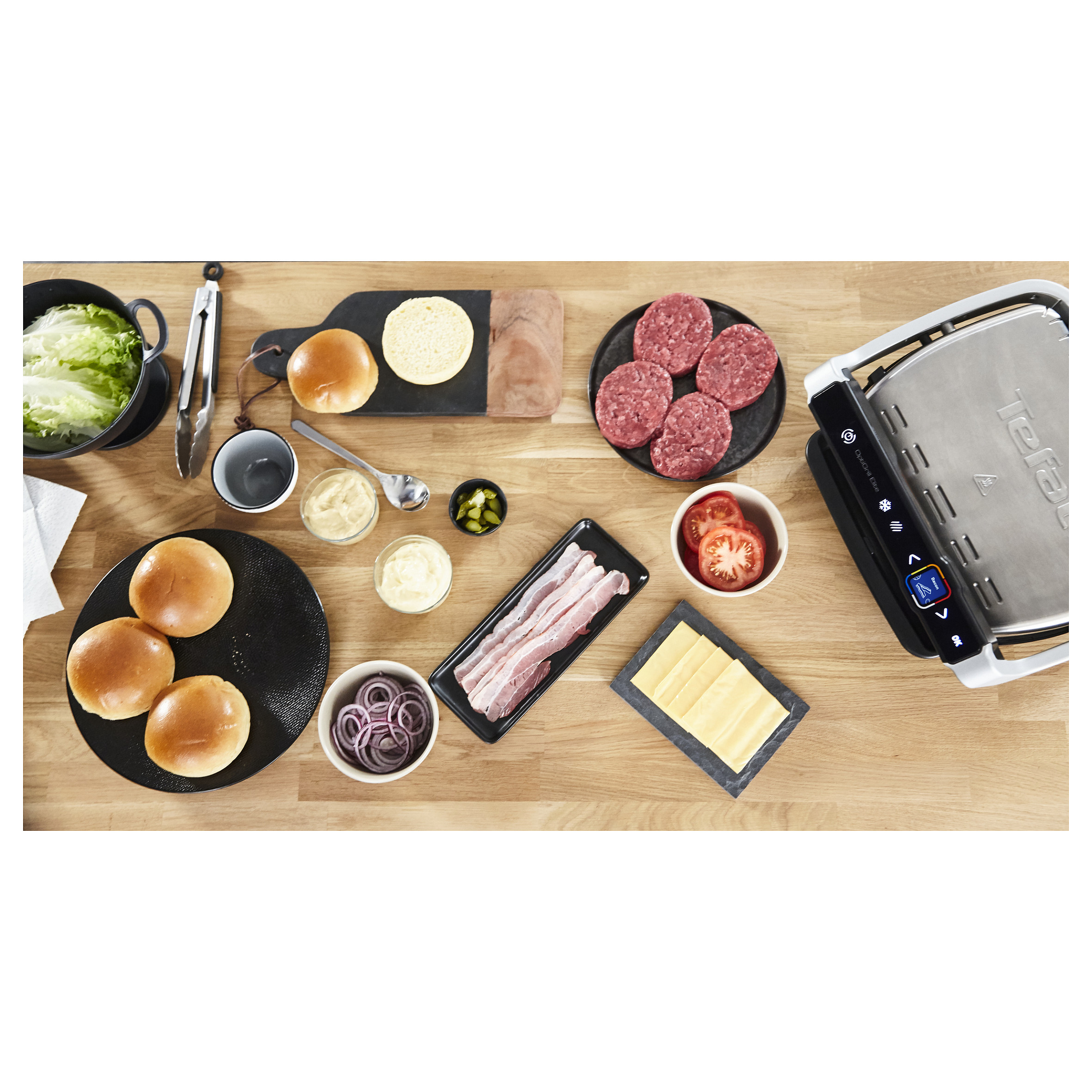Grill Kontakti Tefal OptiGrill Elite GC750D / 2000W / 12 Programe / 30x20cm / Sear Boost / Touch – Zezë/Argjend - 13