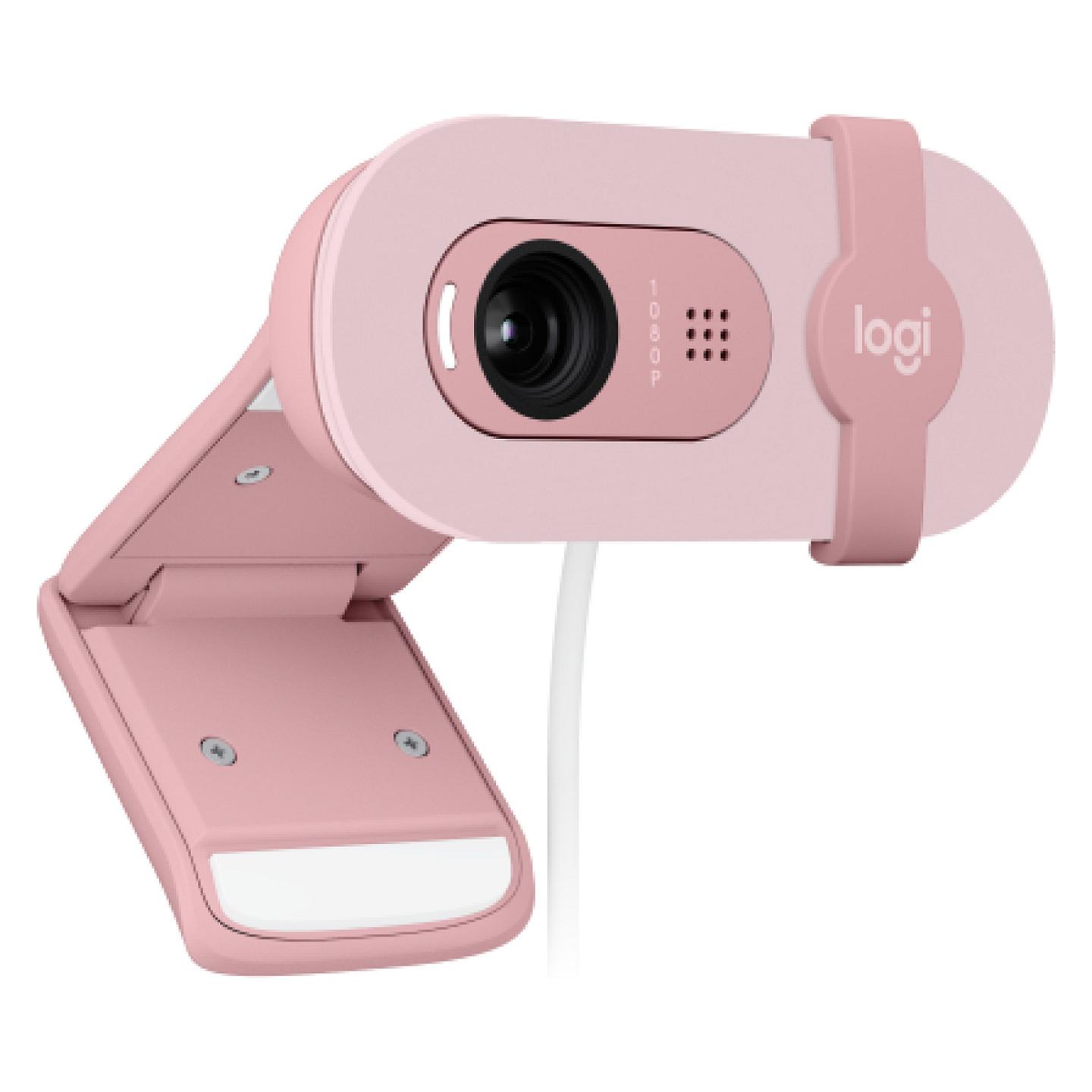 Webcam Logitech Brio 100, Full HD 1080p, 2MP, Mikrofon, USB-A - Rozë - 4