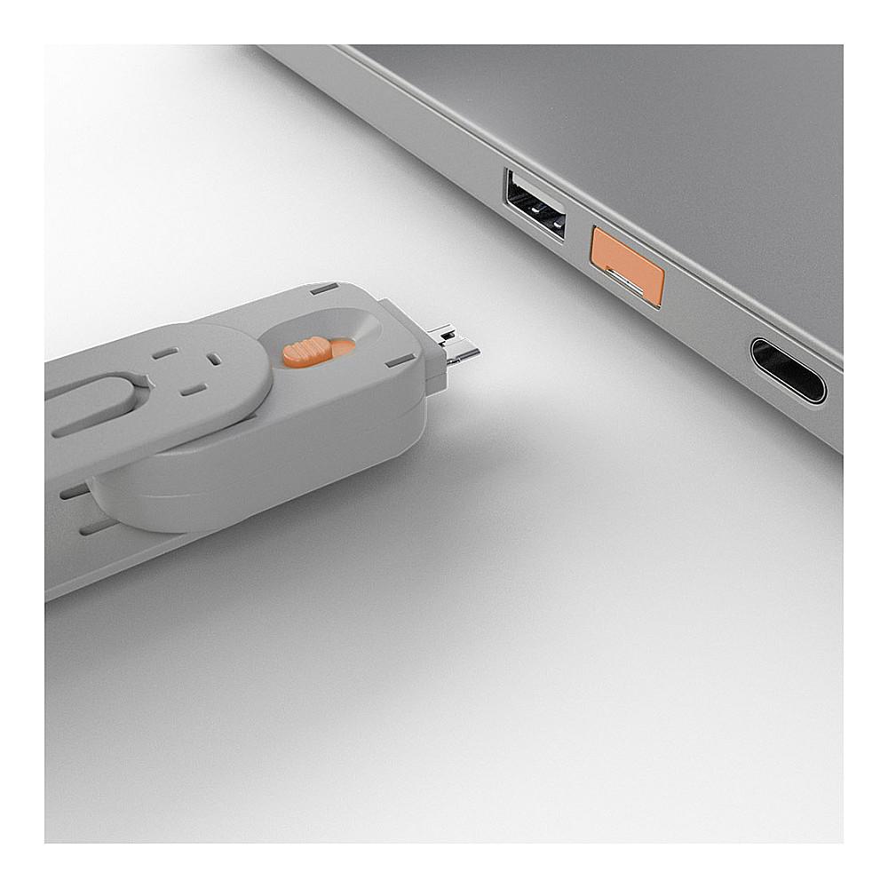 Bllokues portash Lindy 40453, USB-A, 4 copë, me çelës - Portokalli - 4