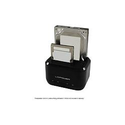 Këllëf për Disqe LC-Power LC-DOCK-U3-III, 2 Bay, SATA, USB 3.0, 5Gb/s, HDD/SSD 2.5", 3.5", Funksion Klonimi – Zezë - 3