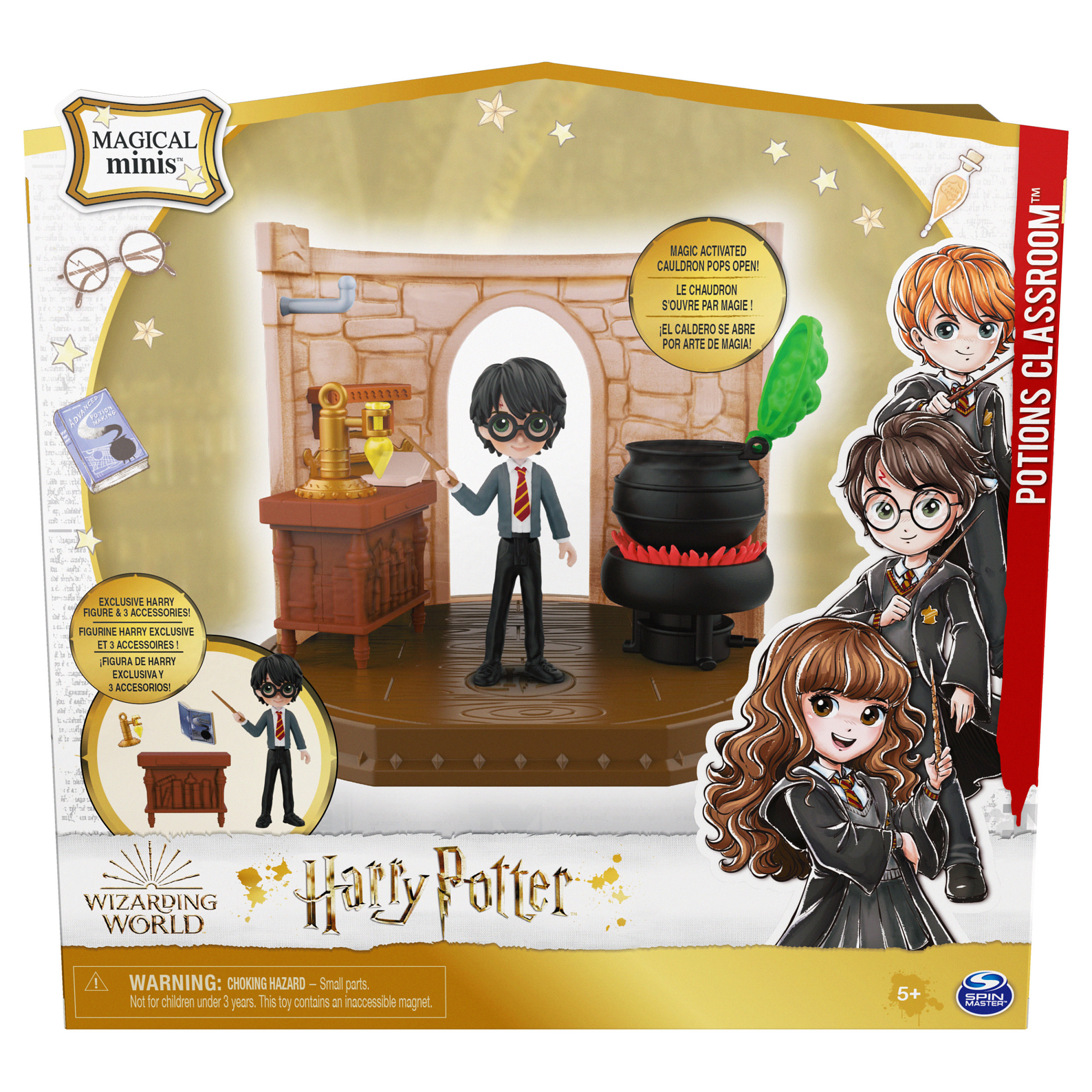 Lodra Spin Master Wizarding World Magical Minis Potions Classroom – Harry Potter / 3-inch Figure / 3 Accessories / Magical Cauldron - Mix - 2