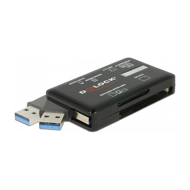 Lexues Kartelash DeLOCK 91758 / CF / SD / SDHC / SDXC / microSD / microSDHC / MMC / MS / M2 / xD / USB 3.2 Gen 1 / USB-A / 5 Gbit/s - Zezë - 1