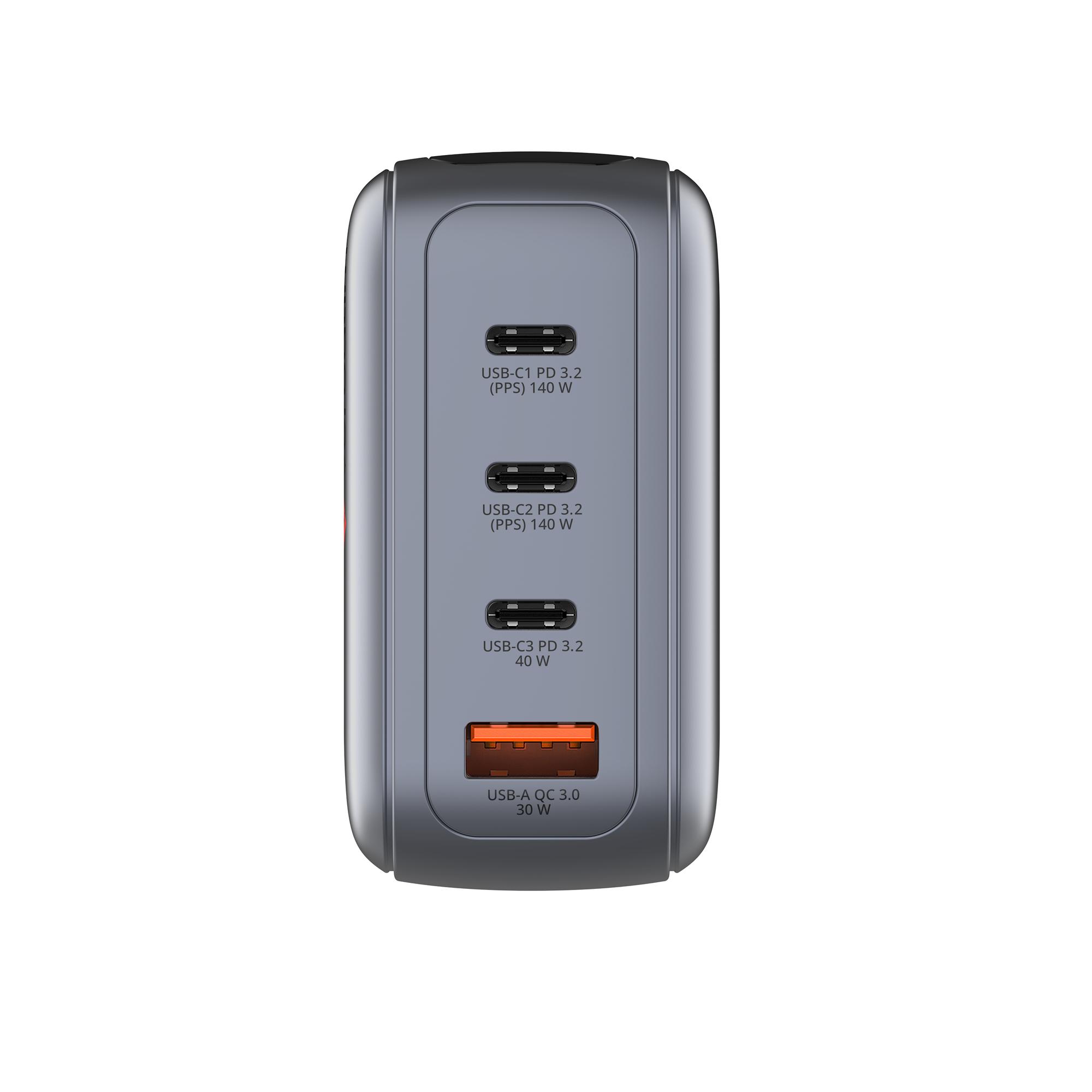 Karikues Verbatim Mini GaN Charger / 30240 / 140W / 3x USB-C + USB-A / Display / Kabllo USB-C – Zezë - 2
