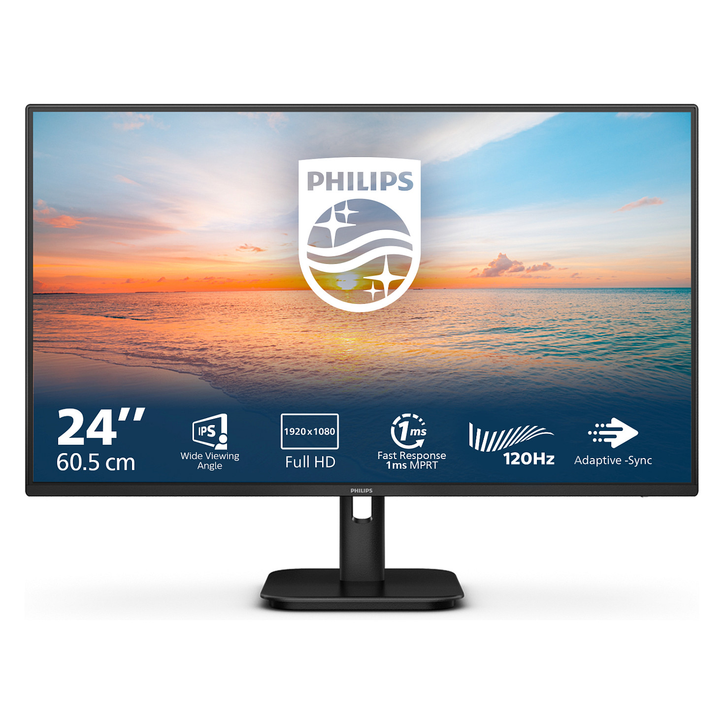 Monitor Philips 24E1N1100A / 24" / Full HD IPS / LCD / 100 Hz / 4 ms / HDMI+VGA+HDCP - Zezë - 1