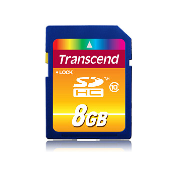 Kartë Memorie Transcend TS8GSDHC10 / 8GB / SDHC / Class 10