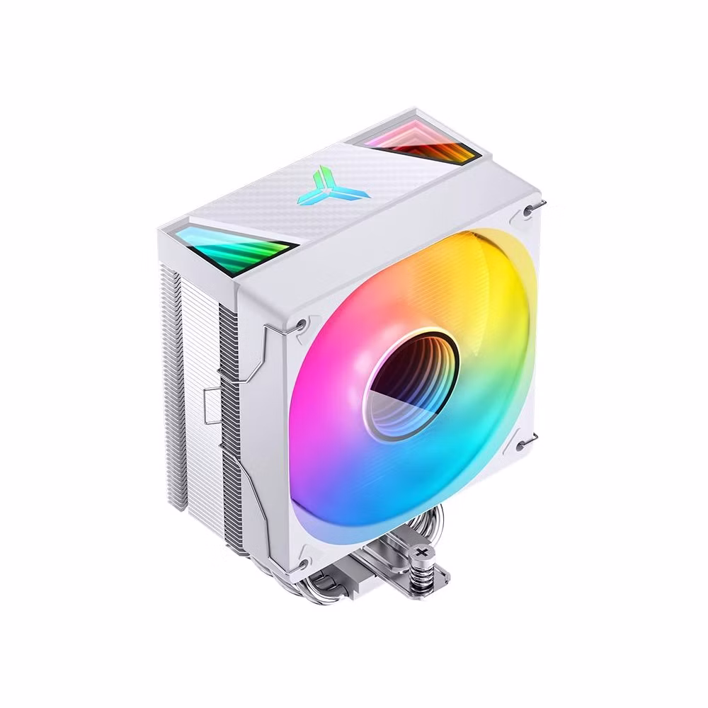 Ftohës për Procesor Jonsbo CR-1000 V2 PRO RGB / 220W TDP / 6×6mm Heatpipe / 120mm PWM Fan / RGB / AM4/AM5 / LGA1151/1200/1700 – Bardhë - 2