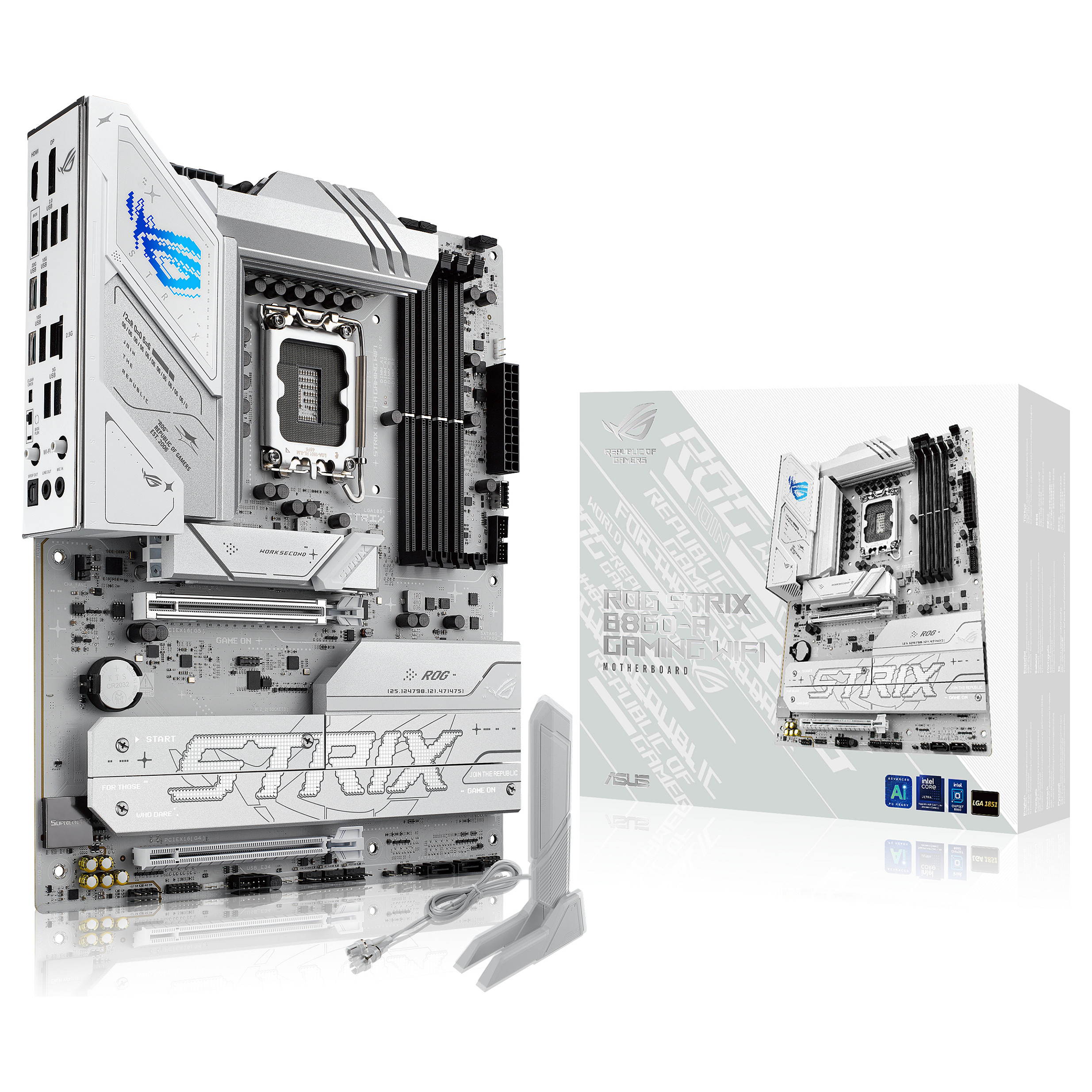 Pllakë Amë MB Intel LGA1851 ASUS ROG STRIX B860-A GAMING WIFI DDR5 - 1