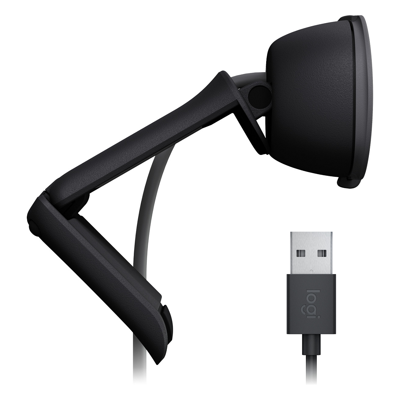 Logitech Brio 100 Full HD Webcam, 1080p, 2MP, Built-in Microphone, Privacy Shutter, USB-A – Graphite - 4