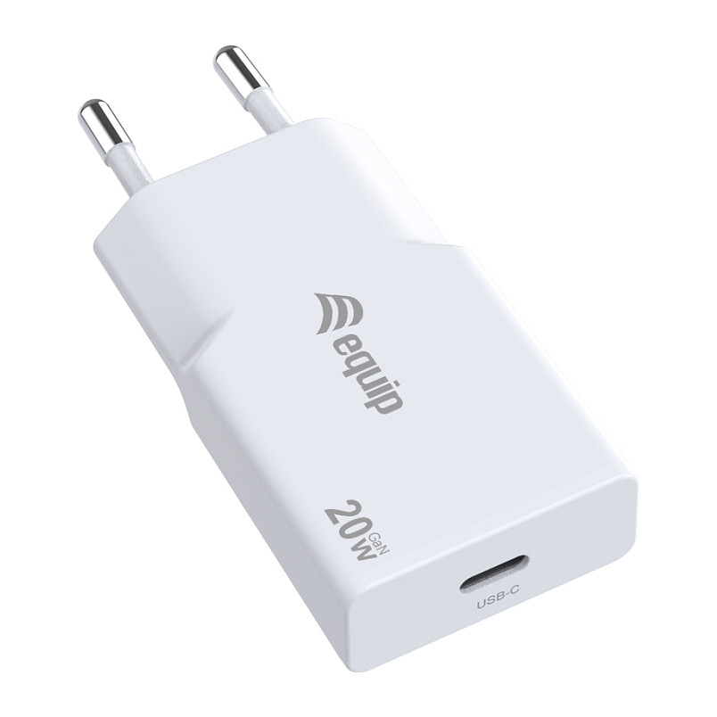 Karikues GaN Equip 245521 / USB-C / 20W / Power Delivery 3.0 / Quick Charge 3.0 – Bardhë