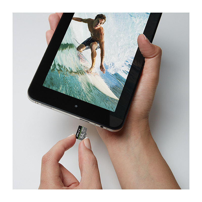 Kartë Memorie SD CARD 64GB PNY PRO Elite MicroSDXC 100MB/s +Adapter - 3