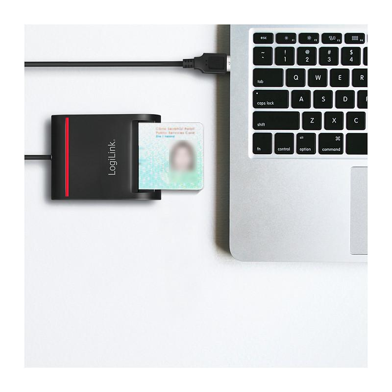 Lexues Kartelash LogiLink CR0047 / Smart-ID / ISO/IEC 7816 / USB 2.0 / USB-A / PC/SC 1.0 & 2.0 - Zezë - 6