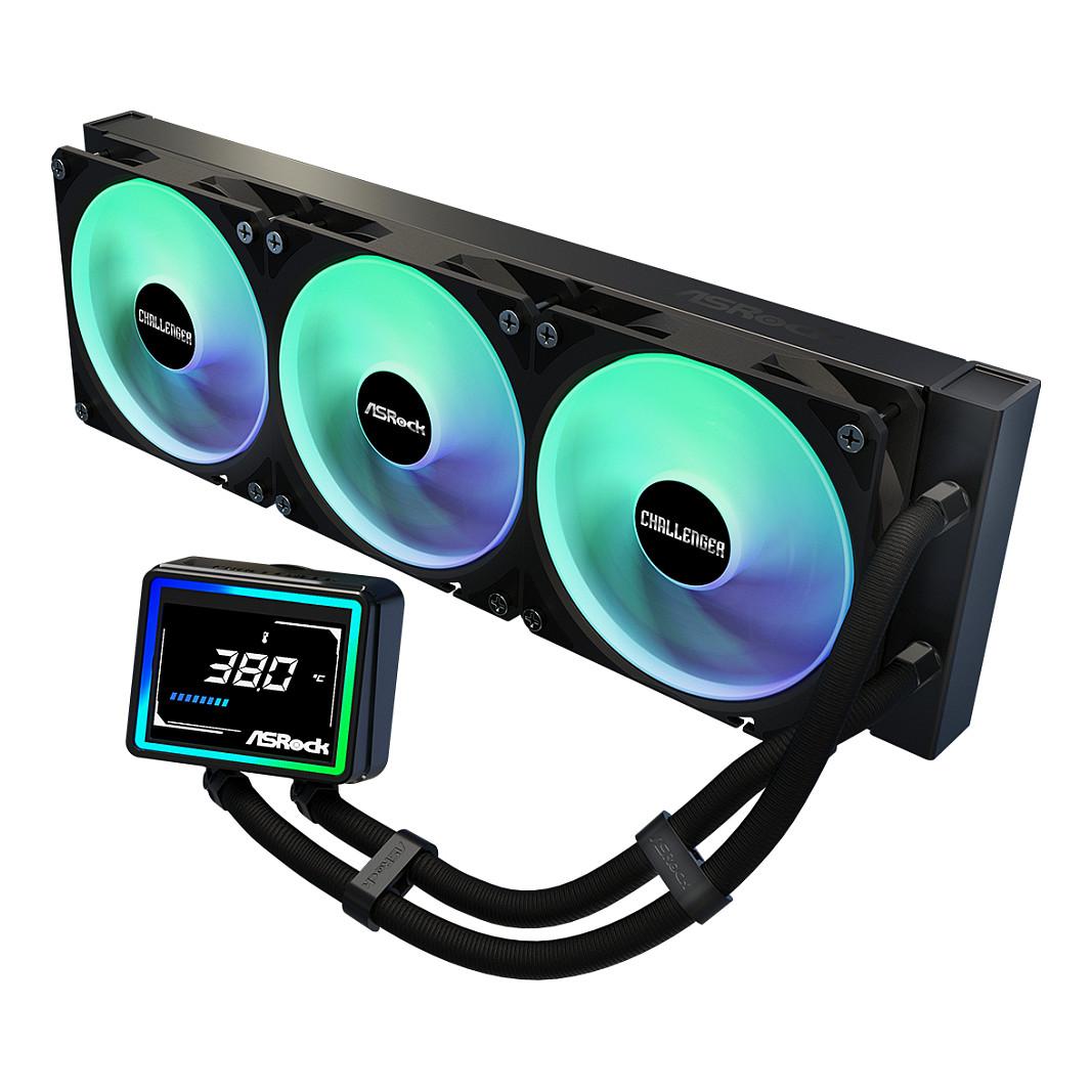 Ftohës për procesor ASRock Challenger 360 Digital / 360mm / AIO / ARGB / LCD - Zezë - 2