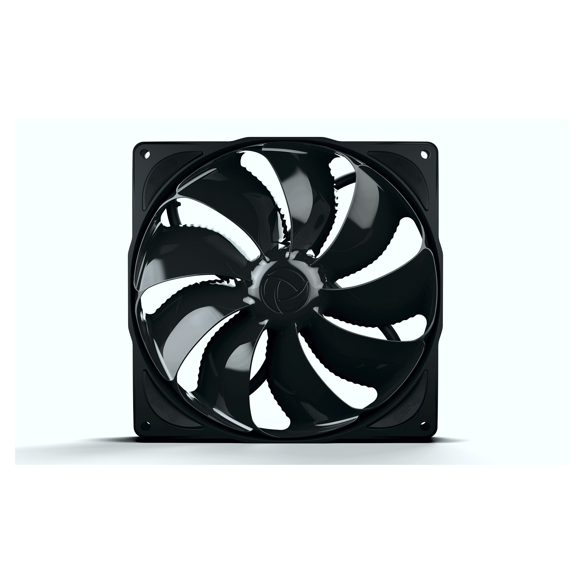 Ftohës për Kasë Noiseblocker NB-eLoop B14-PS Black Edition / 140mm / 300-1200 RPM / PWM / 142.59 m³/h / 1.08 mmH₂O / 24.28 dBA / NB-NanoSLI 2 – Zezë