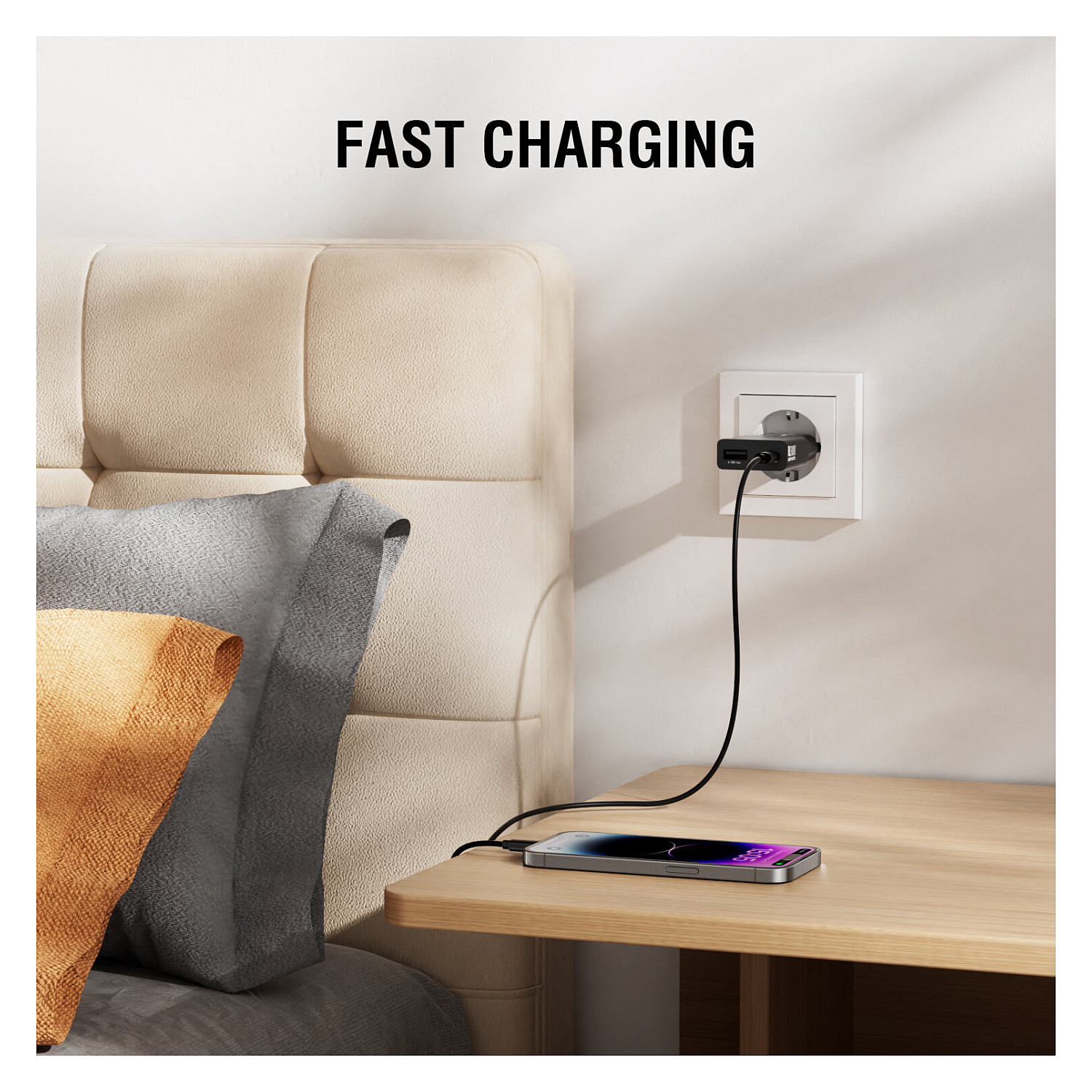 Adapter GaN / 30W / 1x USB-C PD 30W / 1x USB-A QC 3.0 18W / 2-Port / TÜV – Zezë - 7