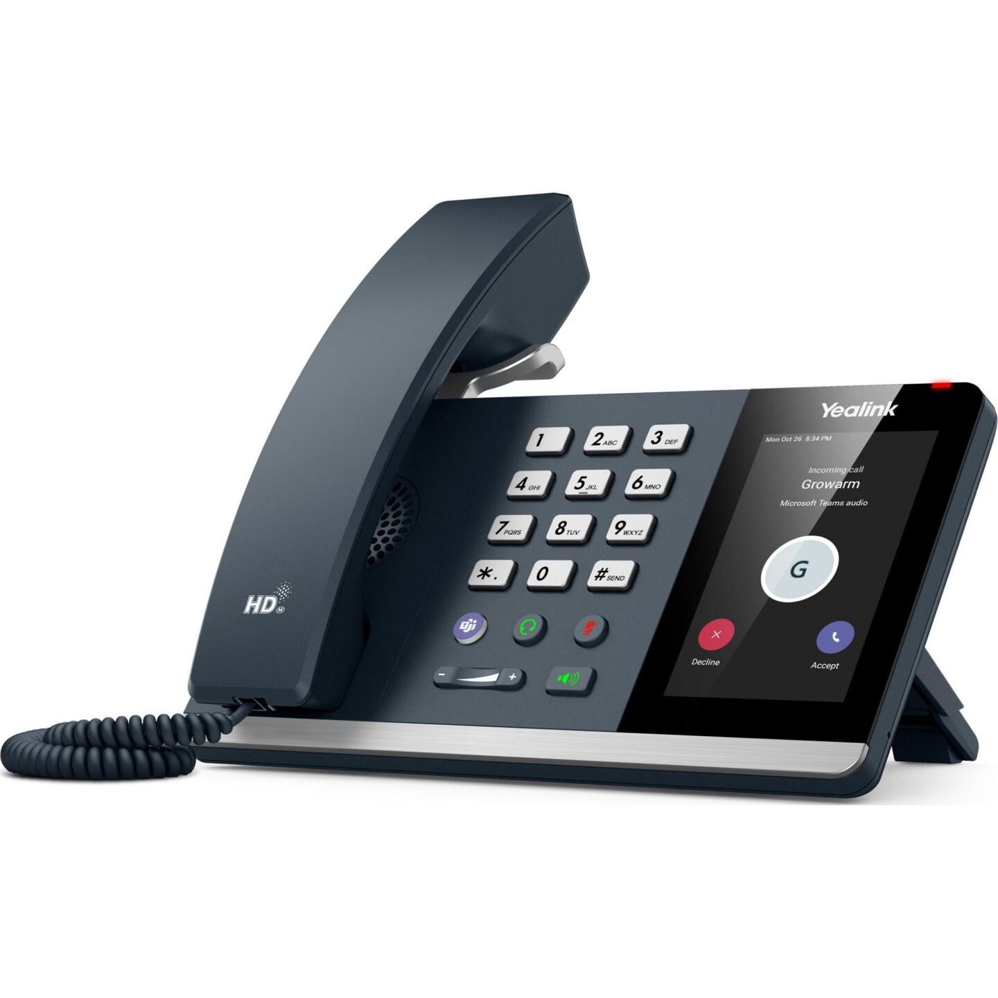 Telefon VoIP Yealink MP54 E2, Microsoft Teams, Ekran 4" me Prekje, Wi-Fi, Bluetooth 5.2, Gigabit Ethernet, PoE – Zezë - 2
