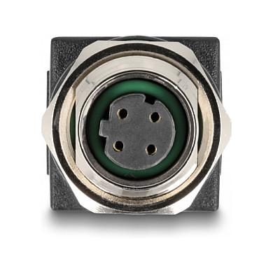 Adapter për Rrjet DeLOCK 60060, M12 D-koduar 4-pin Femër në RJ45 Femër, Cat.5e, PROFINET – Zezë - 2