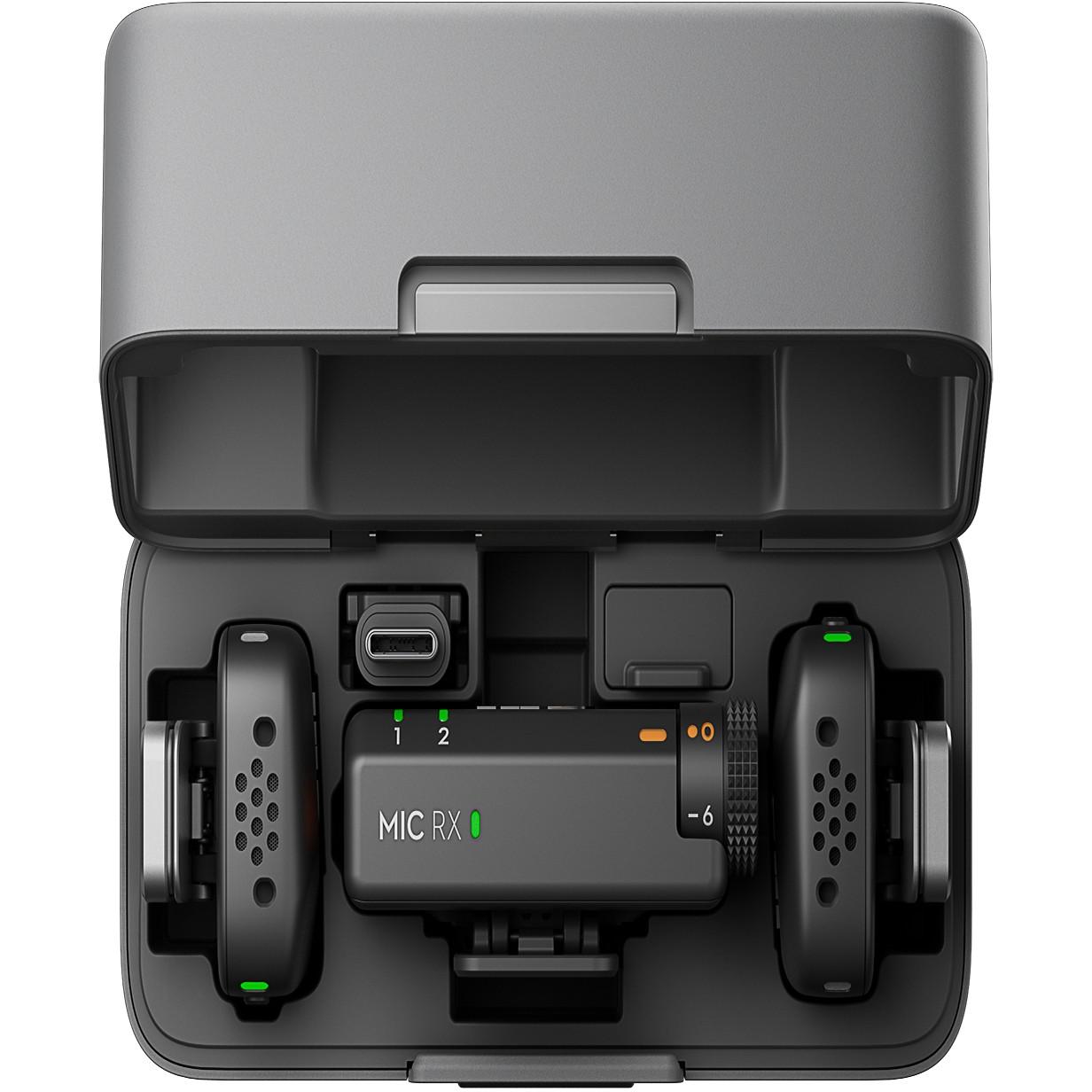 Mikrofon DJI Mic Mini, 2 Transmetues, 1 Marrës, Charging Case - Zezë - 2