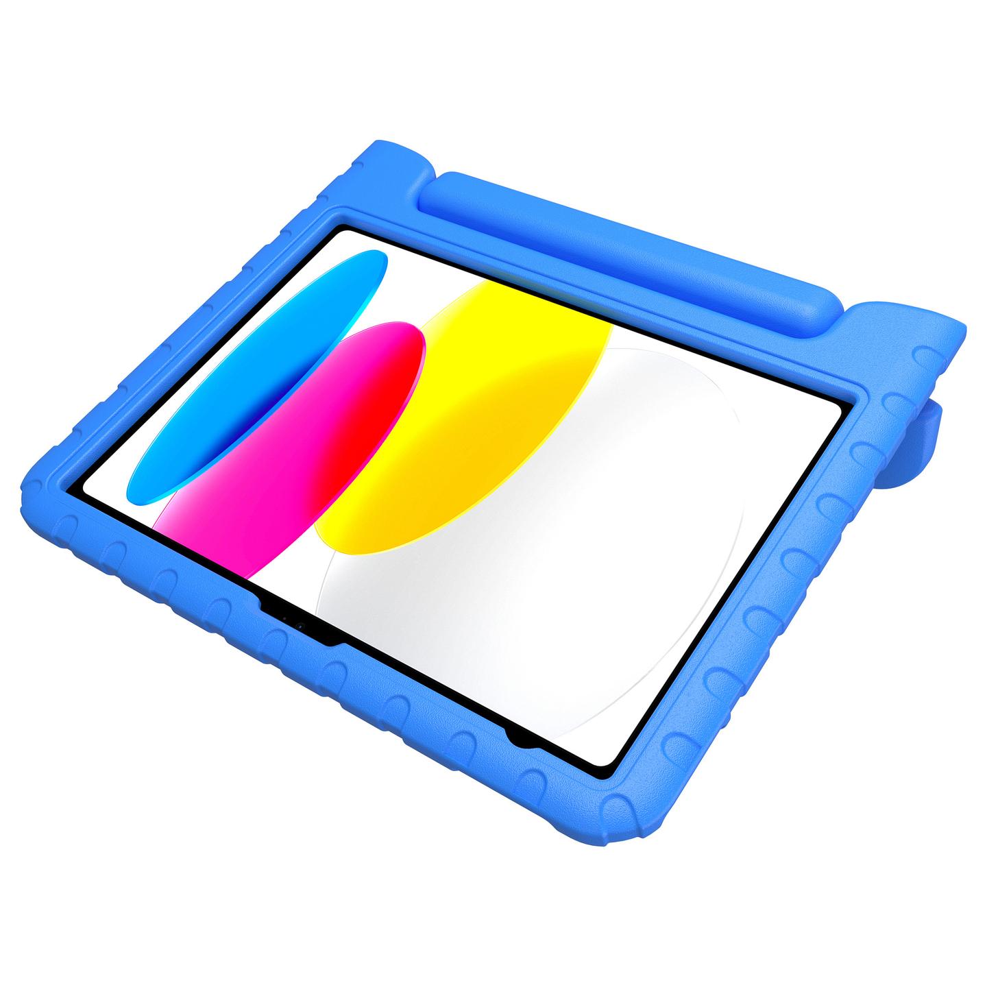 Case për Tablet DEQSTER Kids Case, iPad 10. Gjenerata dhe iPad A16, EVA, Xham Mbrojtës 9H - Blu - 6