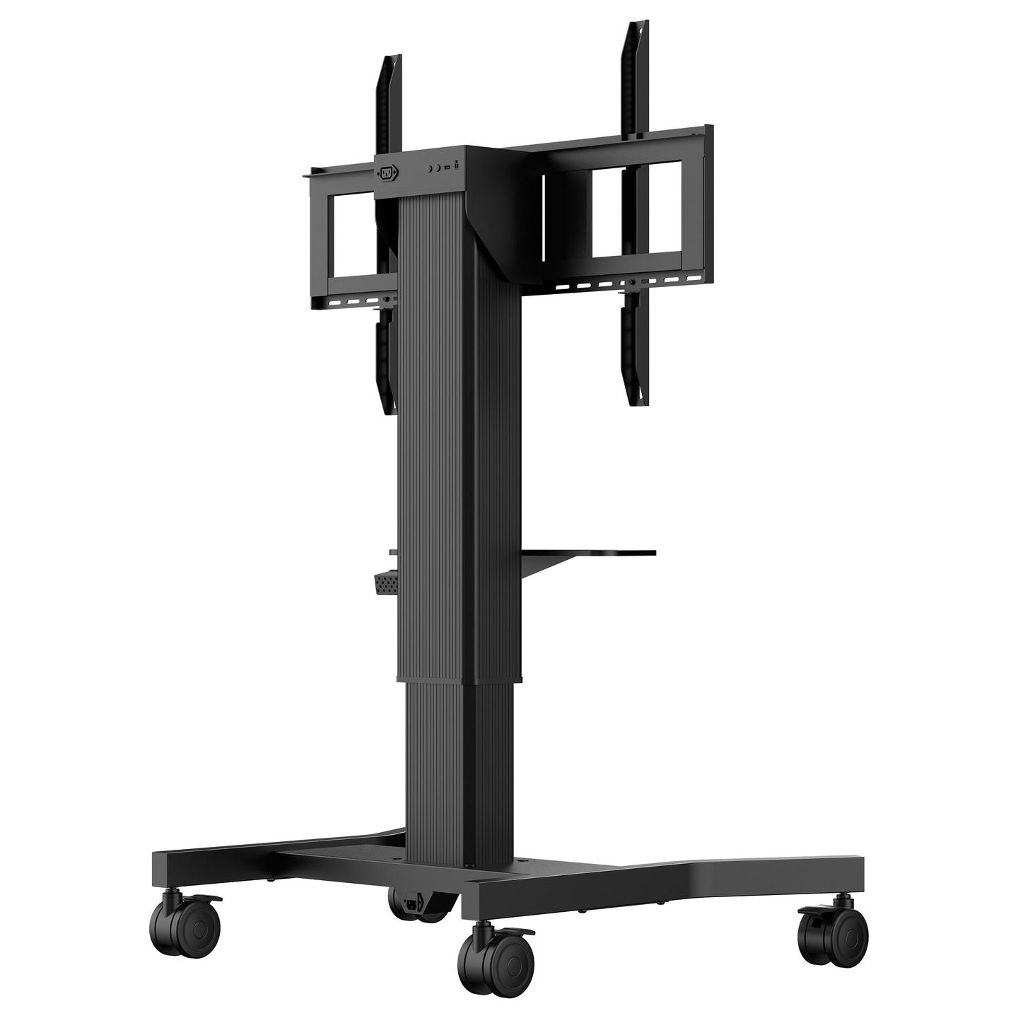 Mbajtëse për Monitor iiyama / 1 Monitor / 43"-86" / 100kg / VESA 300x200-800x600 / Elektrike / Me Rrota / Raft për Laptop - Zezë - 5