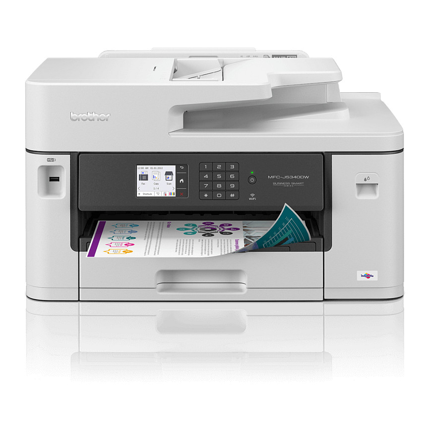 Printer Multifunksional Brother MFC-J5340DWE / me Ngjyra / A3 / 4 në 1 / Wi-Fi, LAN, USB - Bardhë