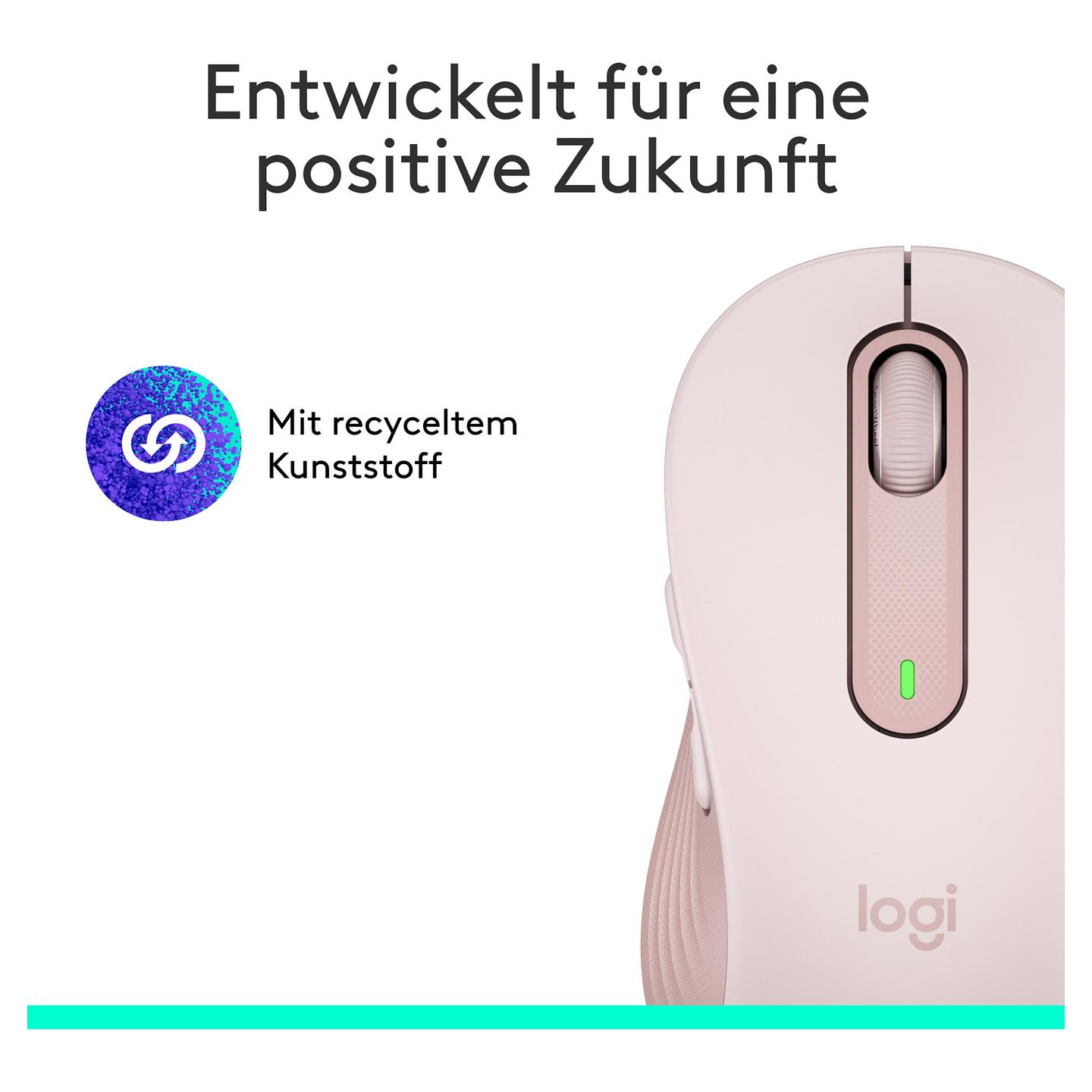 Maus pa kabllo Logitech Signature M650 / 4000 DPI / 5 Butona / Bluetooth + USB / SilentTouch - Rozë - 7