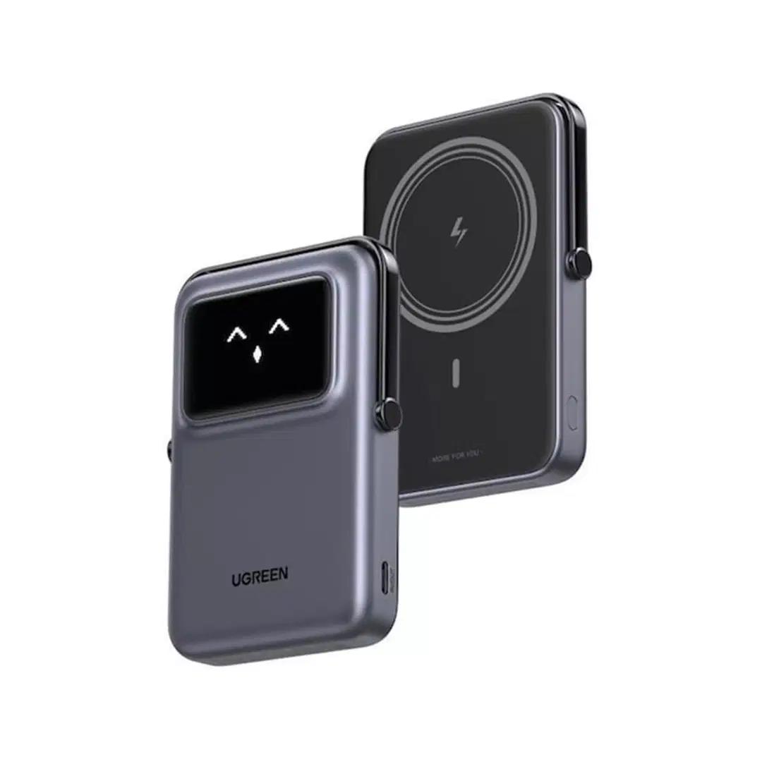 Powerbank UGREEN UNO PB572, 10,000 mAh, Magnetic, Qi, USB-C, 20W - Gri