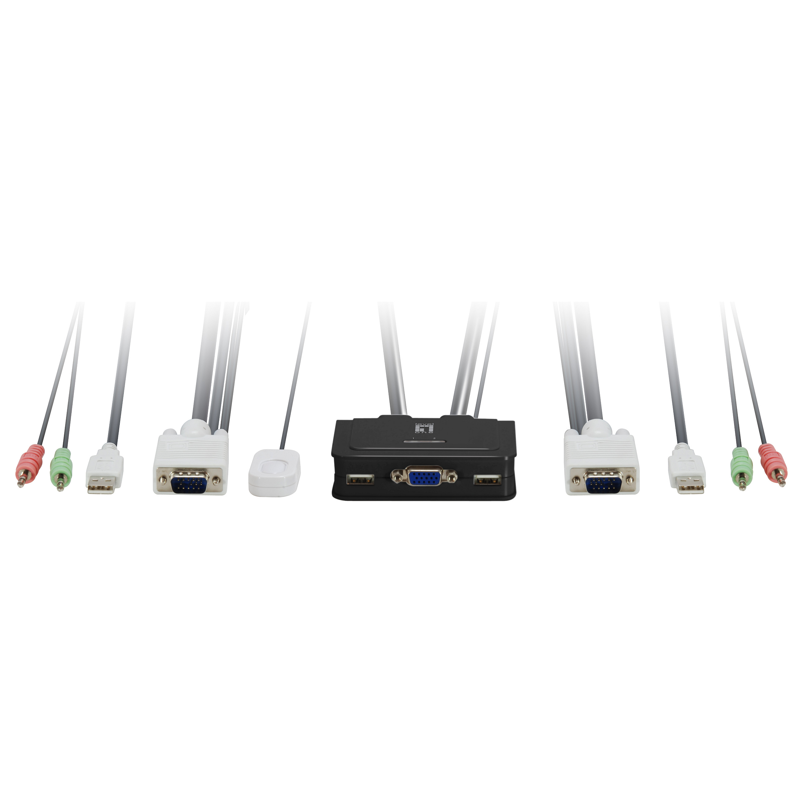 LevelOne KVM Switch / 2x USB + Audio - 1