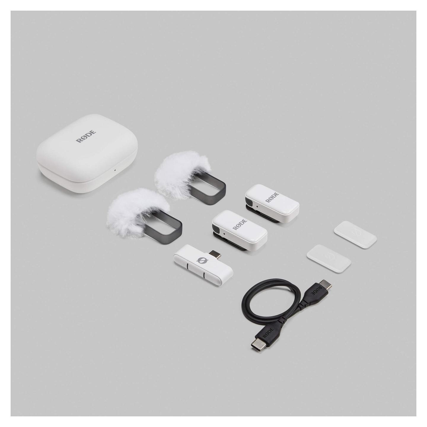 Mikrofon RØDE Wireless Micro / 2.4GHz / USB-C / Omnidirectional / 20–20.000 Hz / 21 orë - Bardhë - 4