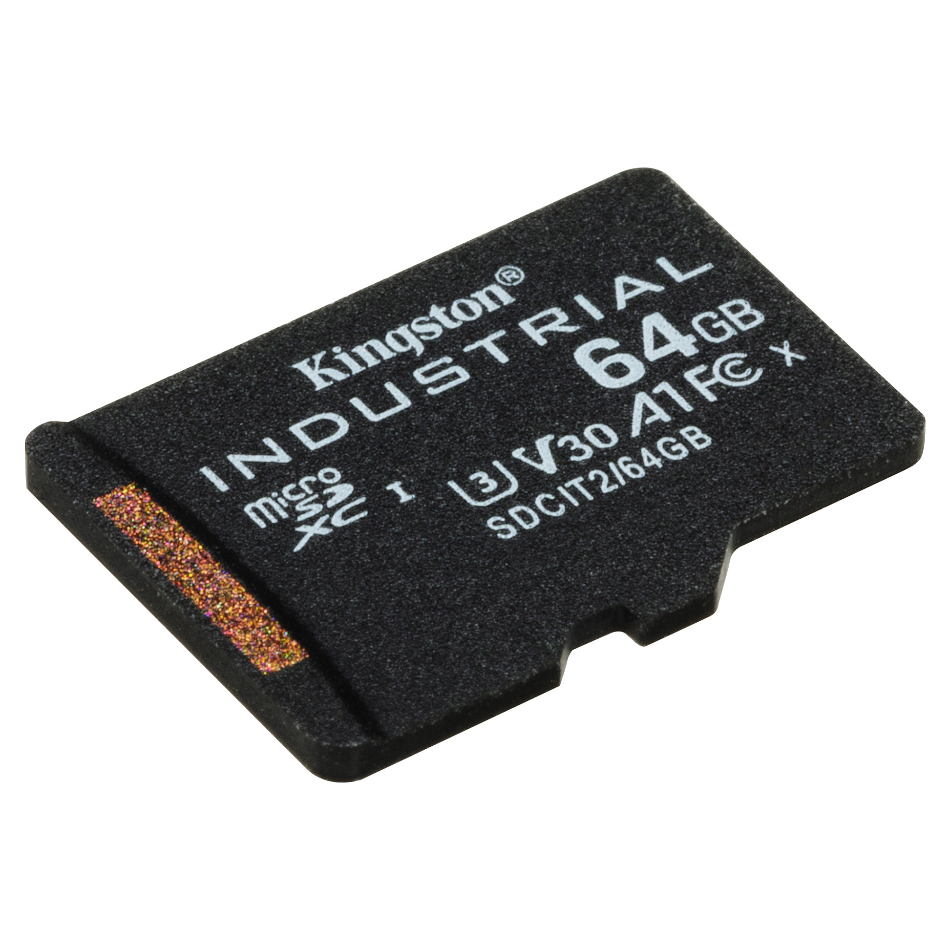 Kartë Memorie SD CARD 64GB Kingston Industrial microHC 100MB/s +Adapter - 4