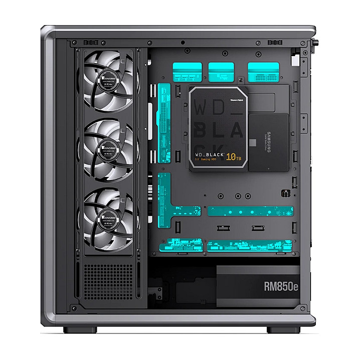 Kasë PC Jonsbo D401 / Midi Tower / ATX / Tempered Glass - Zezë - 10