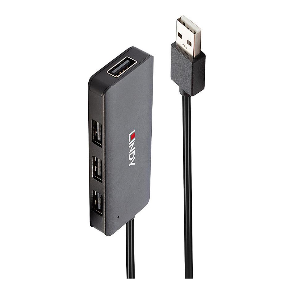 Splitter USB Lindy 42986 / USB 2.0 / 4x USB-A / 480 Mbit/s / 0.8 m - Zezë