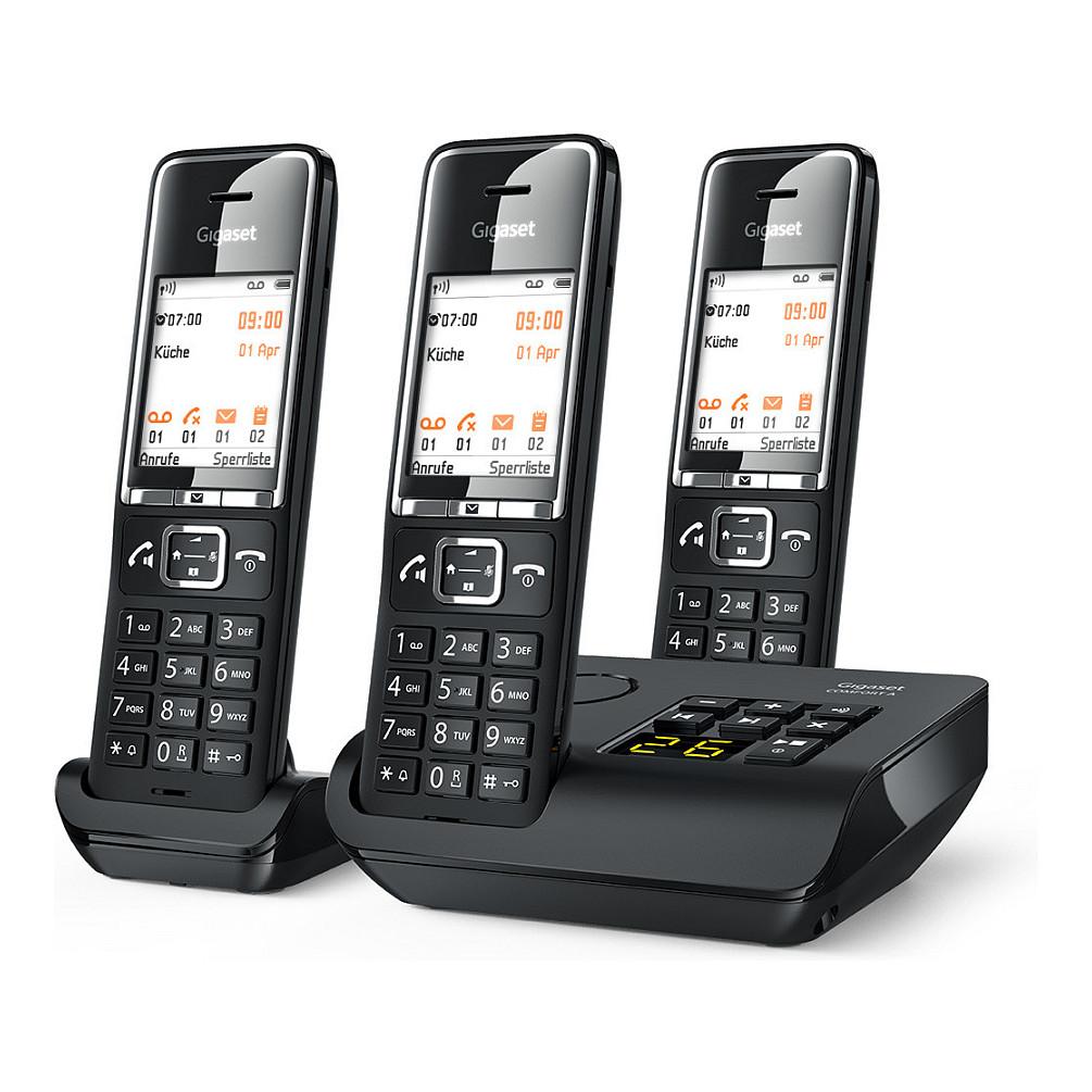 Telefona të Thjeshtë Gigaset COMFORT 550A Trio, 3 Handset, DECT/GAP, 2.2" TFT, deri në 200 Kontakte - Zezë - 12