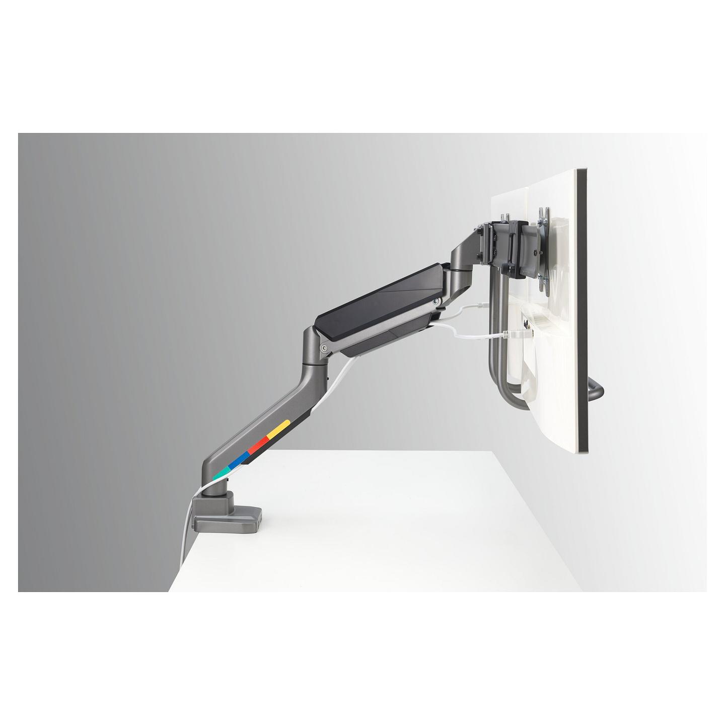Mbajtëse për Monitor Kensington SmartFit K58272WW / 2 Monitorë / deri 32" / deri 9kg për Monitor / VESA 75x75 & 100x100 / Gas Spring / Rotacion 180° - Hiri - 4