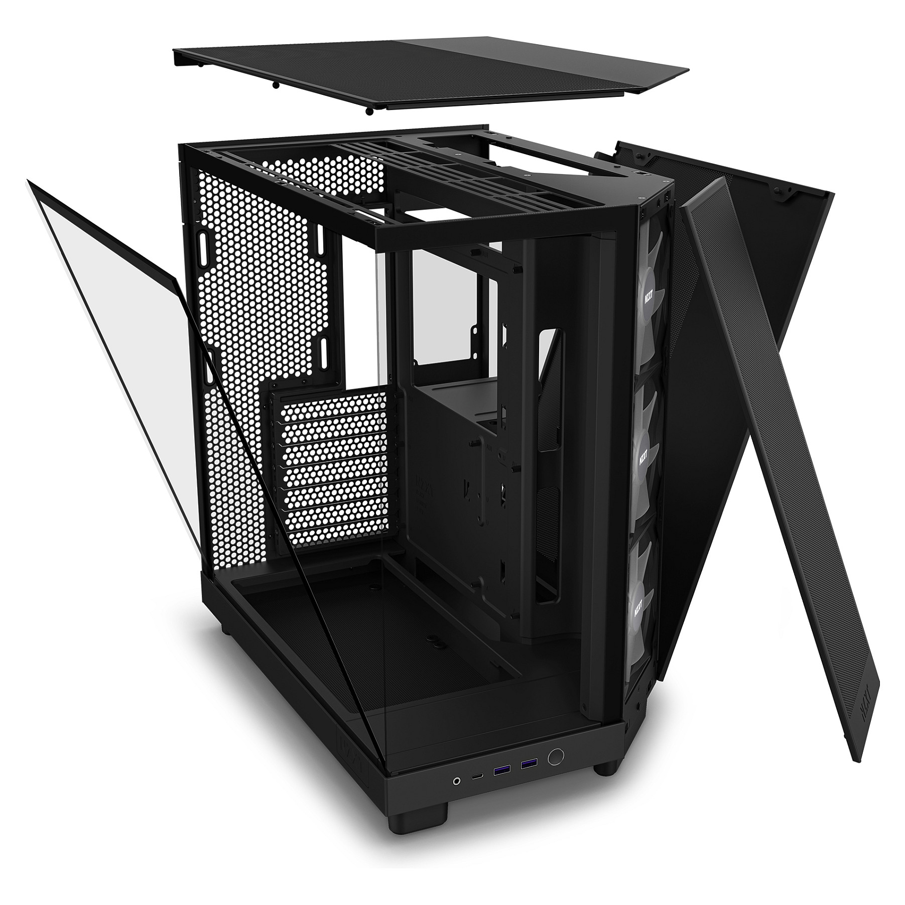 Kasë NZXT H6 Flow RGB CC-H61FB-R -Zezë - 14