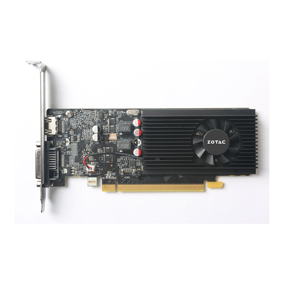 Kartë Grafike NVIDIA ZOTAC GeForce GT 1030 Low Profile / 2GB GDDR5 / PCIe 3.0 / Single Fan – Zezë - 2