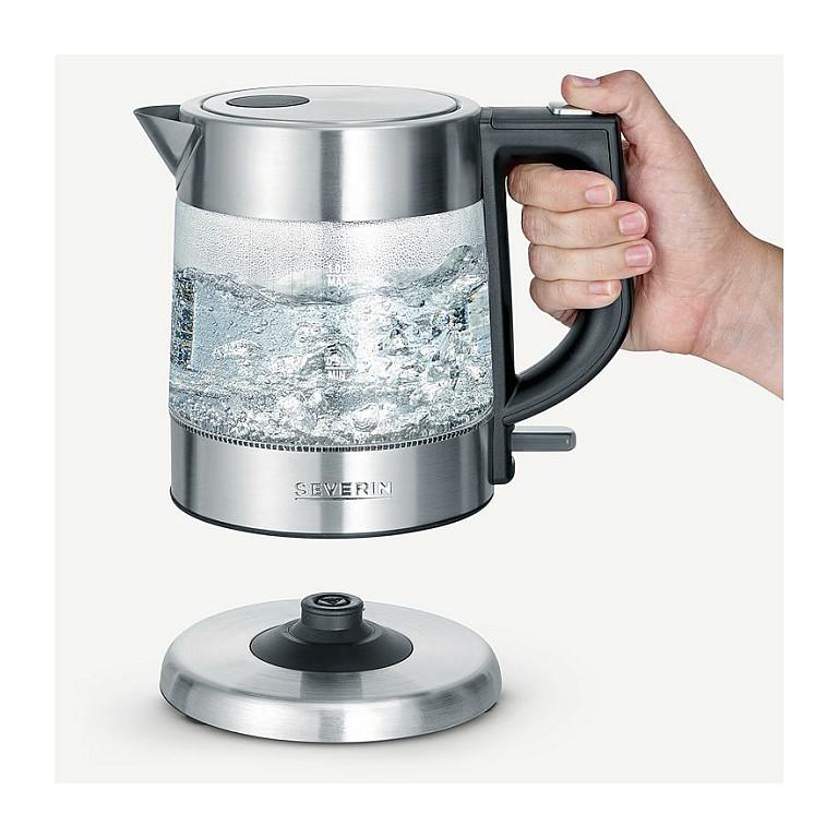 Çajnik Elektrik Severin WK 3468, 1L, 2200W, Xham, Çelik Inox, 360° – Zezë, Transparente - 6