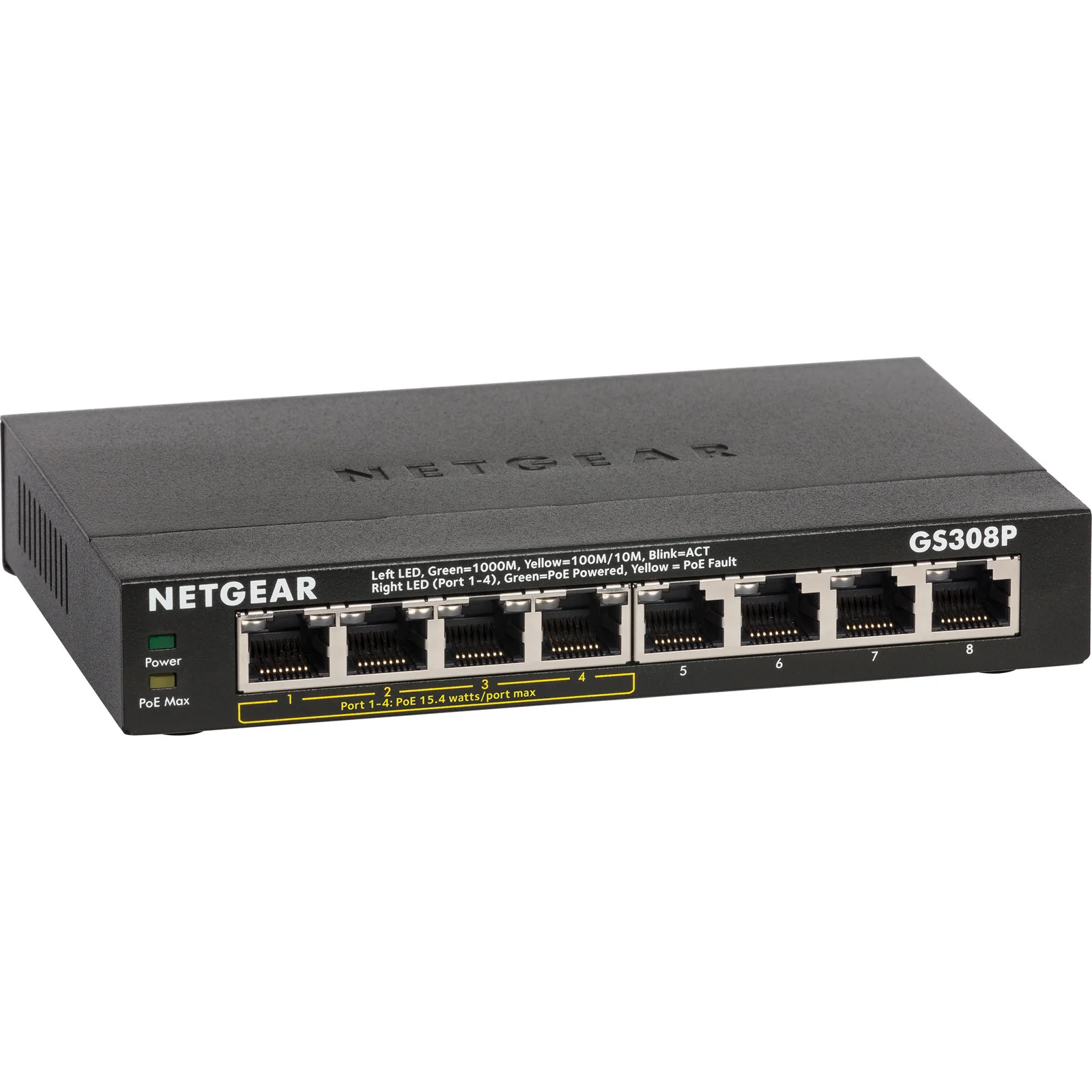 Switch NETGEAR GS308PP / 8-Port Gigabit / PoE+ / 123W / Unmanaged / FlexPoE - Zezë - 2