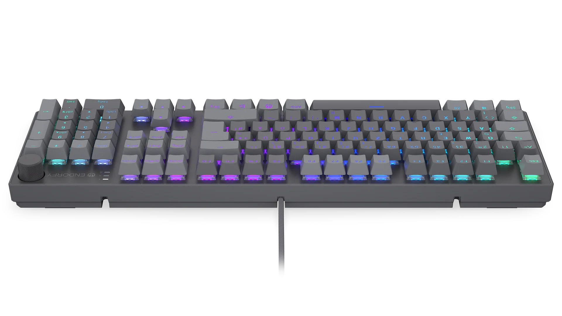 Tastierë Gaming ENDORFY Thock V2 / Wired / DE / Mekanike / Red Switches / ARGB / 104 Taste - Gri - 5