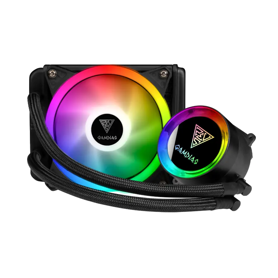 Ftohës për Procesor Gamdias Chione E2-120 Lite 2 / 120mm / 1x120mm / ARGB / AIO - Zezë - 1