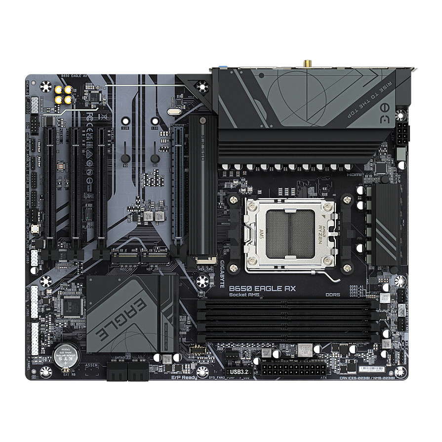 Pllakë Amë Gigabyte B650 EAGLE AX / AMD AM5 / B650 / DDR5 / ATX / Wi-Fi 6E / 1GbE LAN - 6