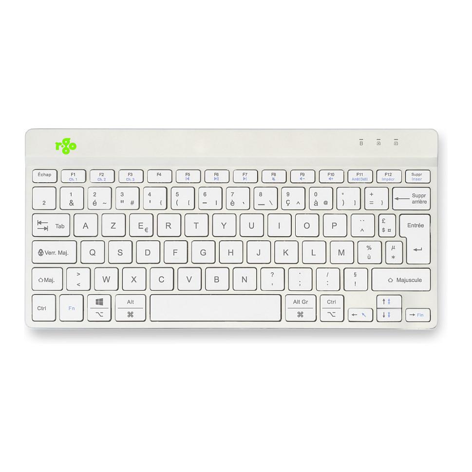 Tastierë pa kabllo R-Go Tools R-Go Compact Break / AZERTY / Scissor / Bluetooth / Mini - Bardhë - 3