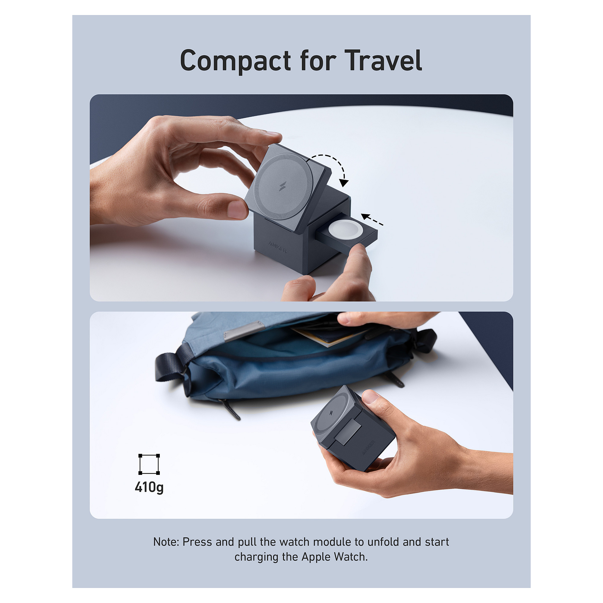 Anker 3-in-1 Charge Cube MagSafe / Apple 15W – Gri - 5