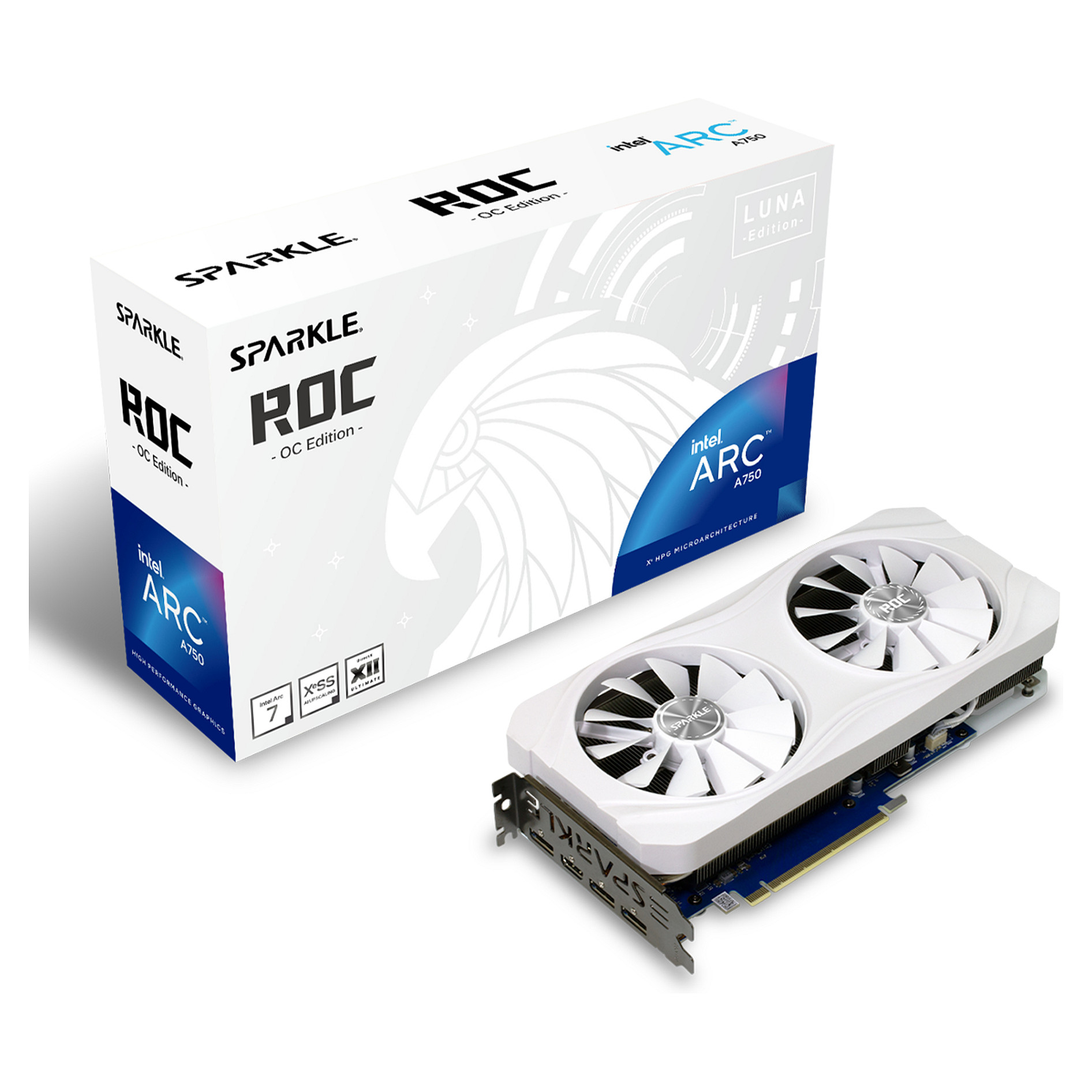 Kartelë Grafike Intel Arc A750 / 8GB GDDR6 / Sparkle ROC Luna OC Edition - 7
