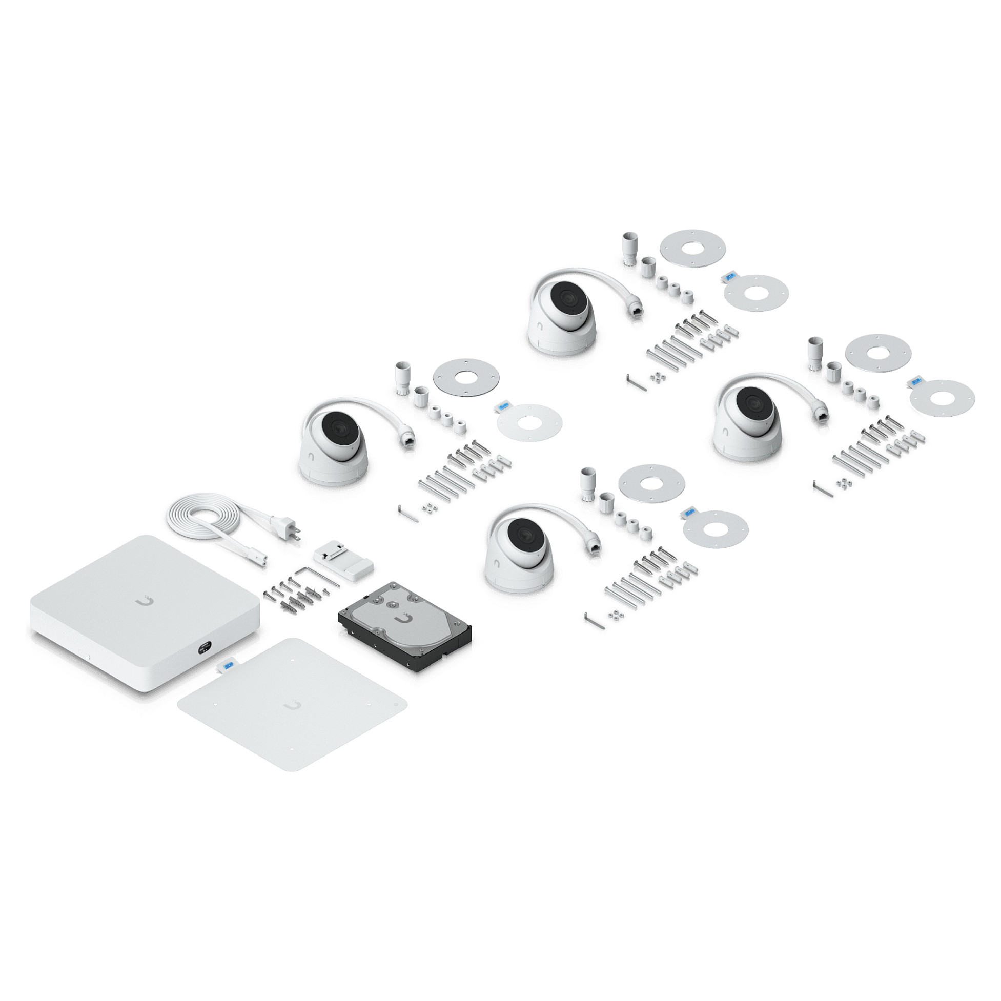 Ubiquiti UniFi UNVR-Instant Kit NVR me 4x G5 Turret Ultra Kamera dhe 1TB HDD PoE CCTV System - 18
