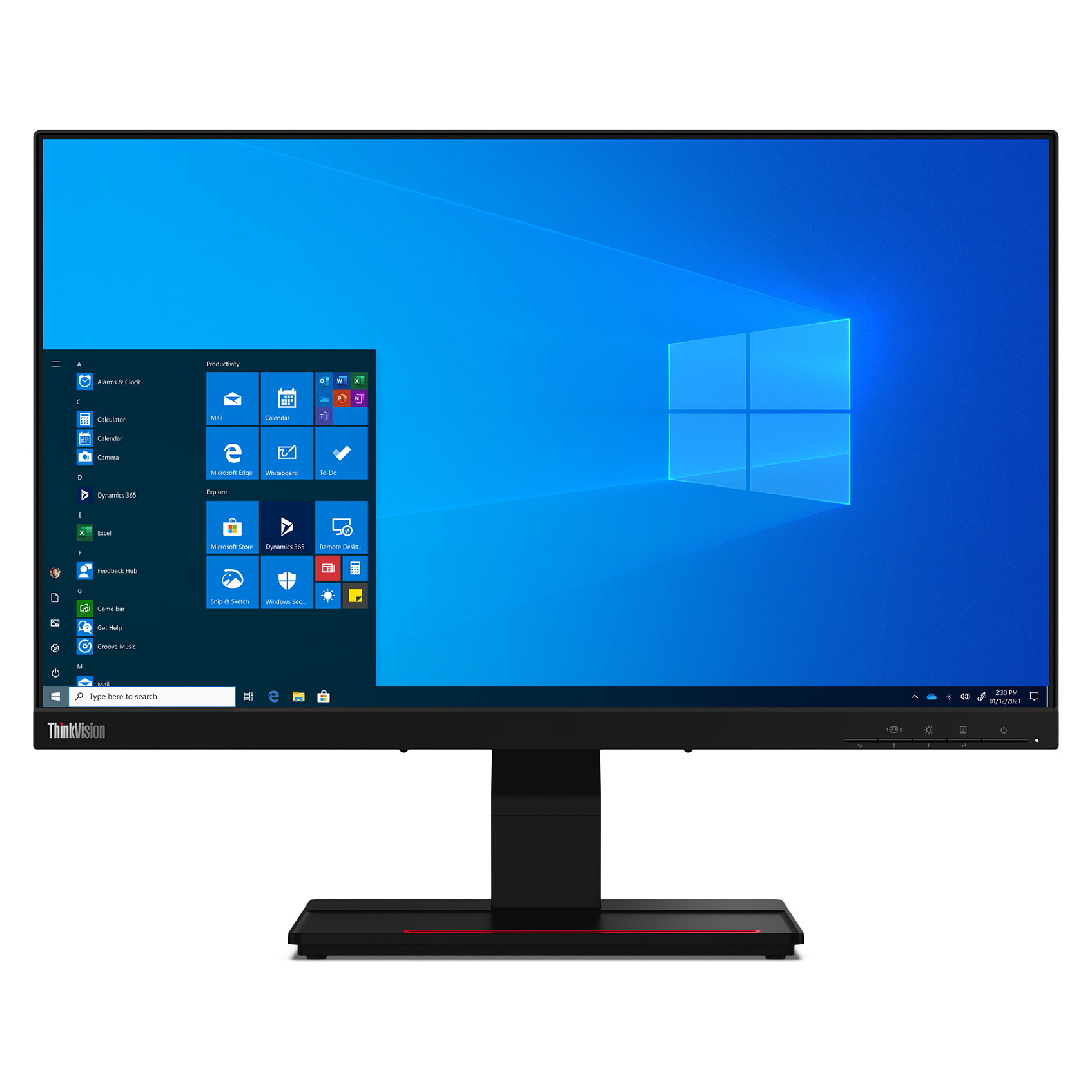 Monitor Lenovo ThinkVision T24t-20 / 23.8"/ Full HD IPS / LED / Touchscreen / 60 Hz / 6 ms / HDMI+USB+DP - Zezë - 1